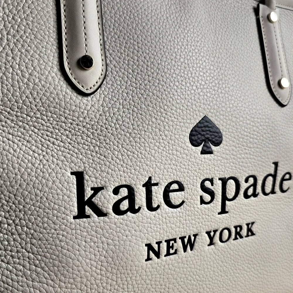 *LOW START* Kate Spade White And Black Leather Ella Tote - Picture 2 of 14